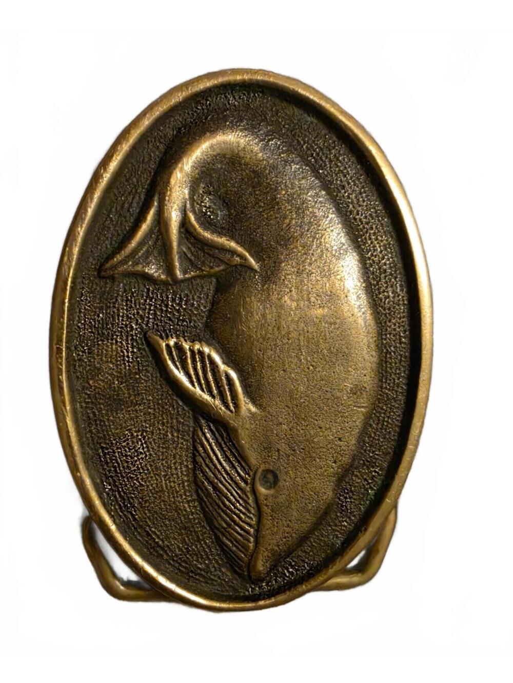 BTS Vintage Brass Whale Belt Buckle